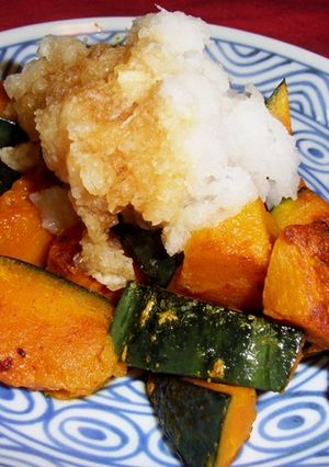 焼きかぼちゃ☆おろしと麺つゆでドーン♪-レシピのメイン写真