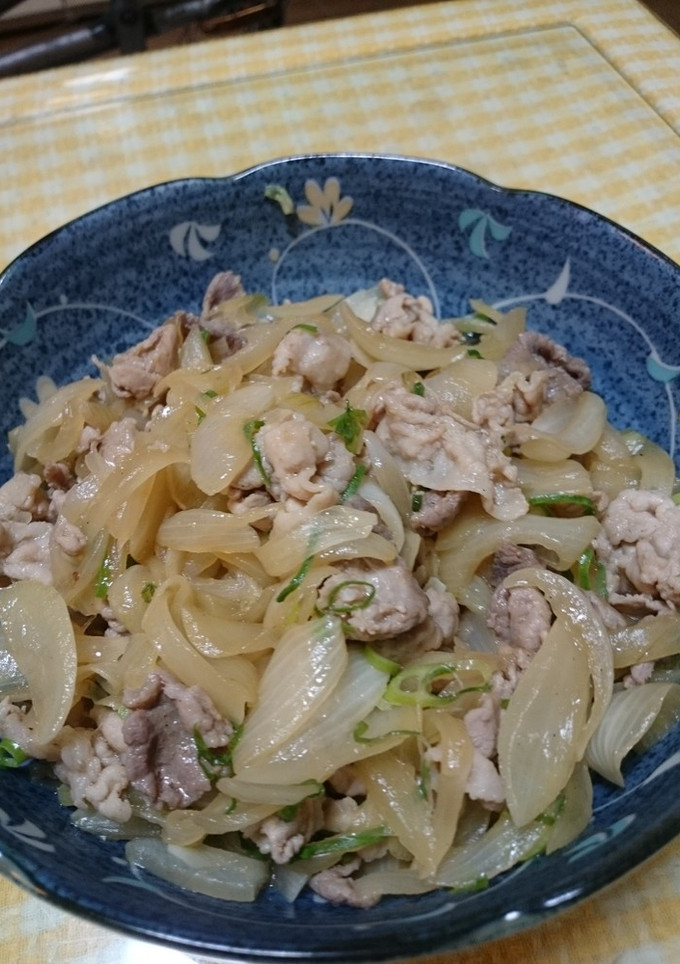 ▲豚肉と玉ねぎの生姜焼き炒め-レシピのメイン写真