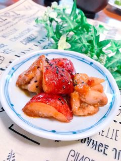 鶏とさつまいもの甘辛バター炒め♡-レシピのメイン写真