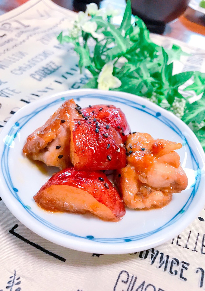 鶏とさつまいもの甘辛バター炒め♡-レシピのメイン写真