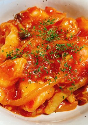 胸肉ときのこのチーズスイートチリトマト煮-レシピのメイン写真