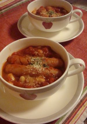 ウィンナー&大豆のトマト煮-レシピのメイン写真