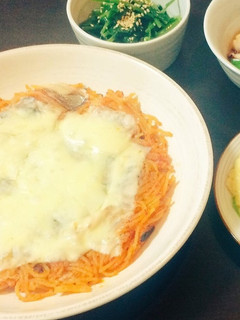 余ったパスタで!キムチチーズチヂミ-レシピのメイン写真