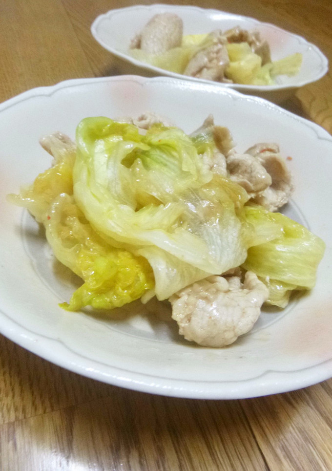 レタスと豚肉の簡単ピリ辛炒め-レシピのメイン写真