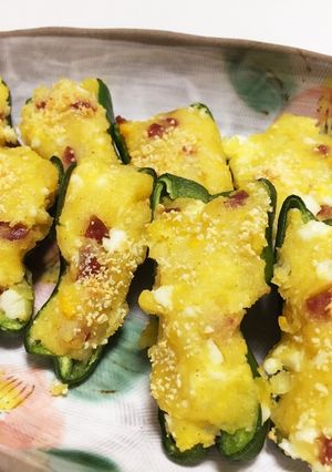 カルパスとポテトのピーマンボート-レシピのメイン写真