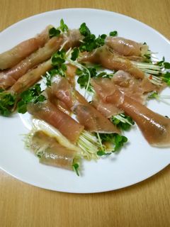 生ハムの貝割れ巻き-レシピのメイン写真