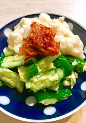叩いて盛るだけ♪長芋と胡瓜のサラダ♪-レシピのメイン写真