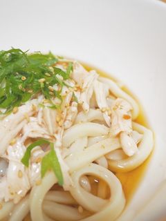 簡単☆梅とささみのさっぱり冷やしうどん-レシピのメイン写真