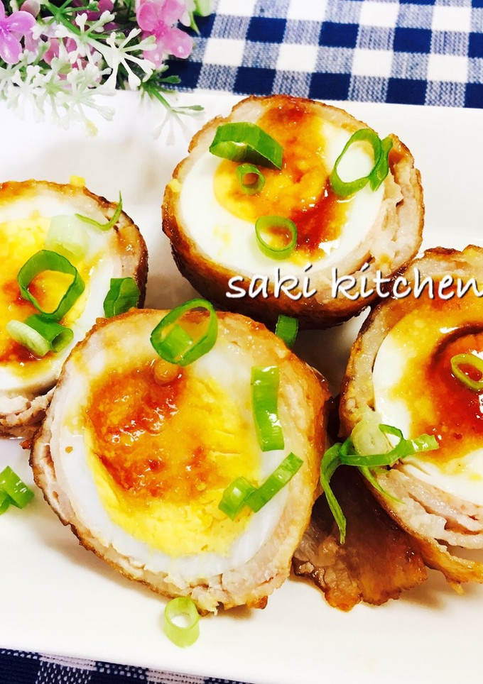 ♡しょうが焼き風肉巻たまご♡-レシピのメイン写真