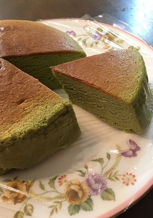 抹茶スフレチーズケーキ♡オーブン-レシピのメイン写真