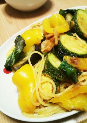彩り夏野菜のトマトソースパスタ♡-レシピのメイン写真