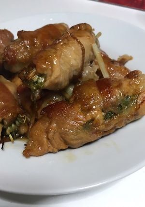 食物繊維たっぷり！ゴボウと水菜の肉巻き-レシピのメイン写真