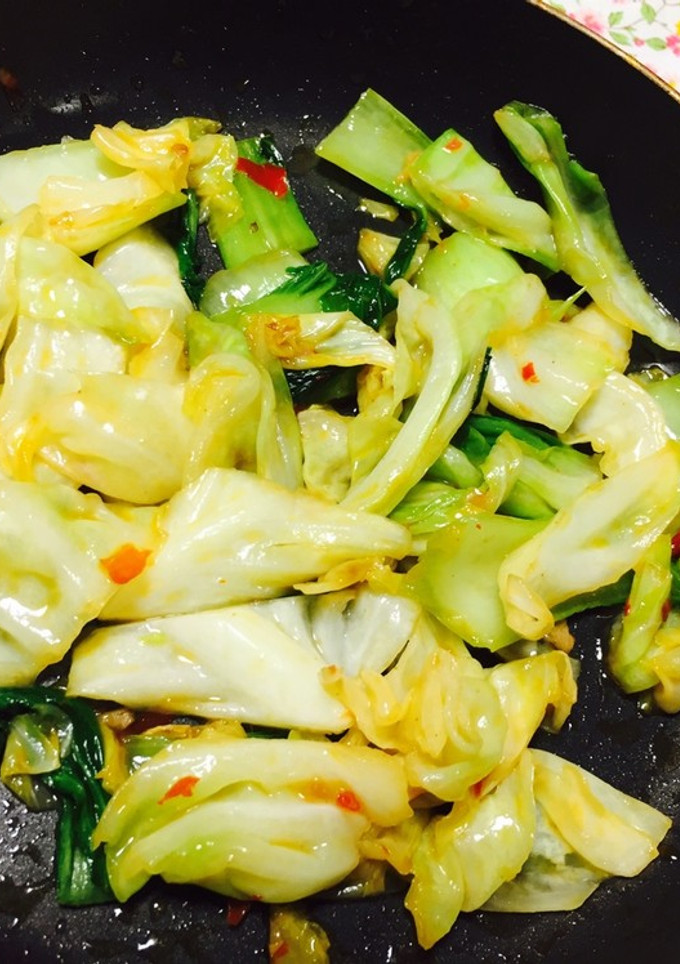 キャベツと青梗菜の簡単！炒め物-レシピのメイン写真