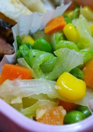 お弁当☆茹でレタスde塩胡椒＆生姜和え-レシピのメイン写真