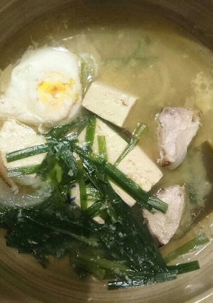 ニラ落とし卵鍋-レシピのメイン写真