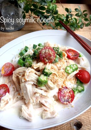 【糖質オフ】冷製ピリ辛豆乳麺-レシピのメイン写真