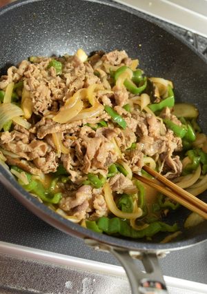 牛バラ肉とピーマンの炒め物～プルコギ風-レシピのメイン写真