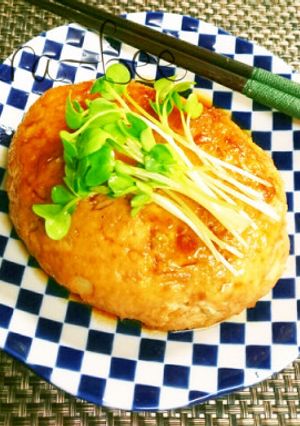 節約110円♡甘辛お豆腐キャベ豚バーグ-レシピのメイン写真