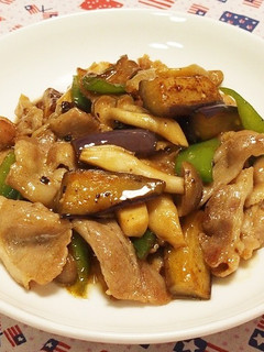 豚肉となすとキノコの中華風炒め-レシピのメイン写真