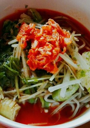 野菜ジュース♪冷製おそば-レシピのメイン写真