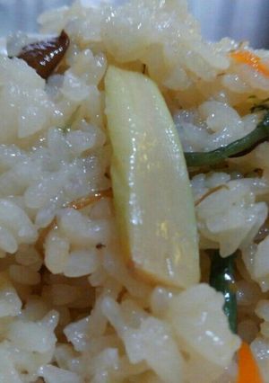 食べ過ぎ注意‼もち米なしで山菜おこわ❤-レシピのメイン写真