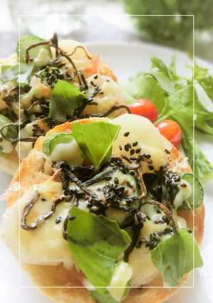 バジル香る❀大根×胡瓜の和トースト-レシピのメイン写真