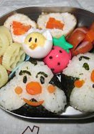 おむすびまん　と　こむすびまん　のお弁当-レシピのメイン写真