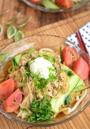 豚肉と夏野菜たっぷり冷やしうどん-レシピのメイン写真
