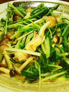 ☆しめじと水菜のごまドレマヨわさびあえ☆-レシピのメイン写真
