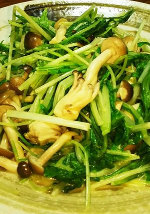 ☆しめじと水菜のごまドレマヨわさびあえ☆-レシピのメイン写真