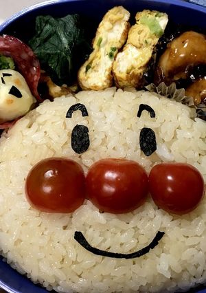 簡単材料少ない！アンパンマン弁当-レシピのメイン写真