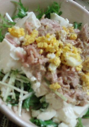 水菜・豆腐・ツナサラダ☆ダイエットにも！-レシピのメイン写真