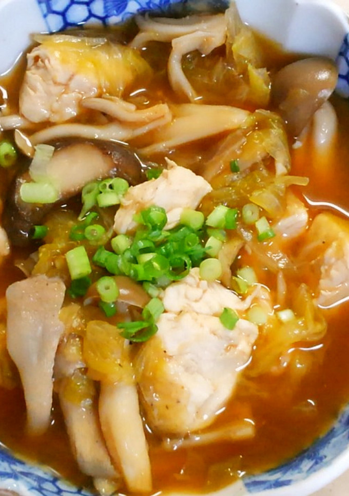 鶏ささみとレタスきのこの和風ケチャップ煮-レシピのメイン写真