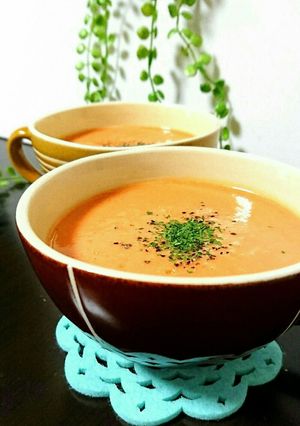 野菜ジュースで冷製ミソポタージュ-レシピのメイン写真