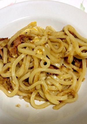 カルボうどん-レシピのメイン写真