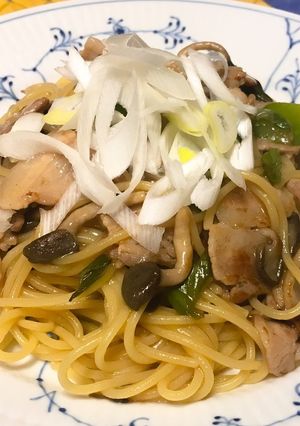 ねぎ豚のうま塩あんかけパスタ-レシピのメイン写真