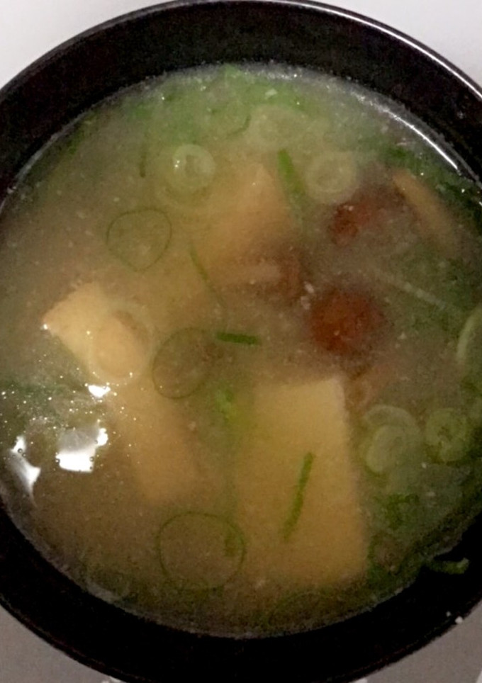 厚揚げとなめこの味噌汁-レシピのメイン写真