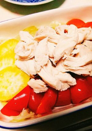 野菜とささ身のレンジ蒸し-レシピのメイン写真