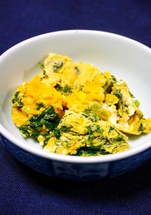 レンジで簡単！つくおきほうれん草の卵とじ-レシピのメイン写真