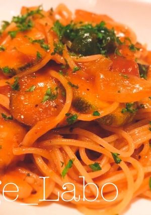 たっぷり☆夏野菜の大人ナポリタン-レシピのメイン写真
