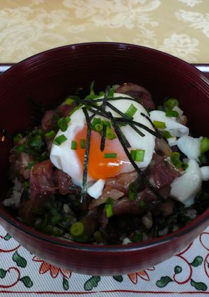 　鯵のづけ丼温玉のせ-レシピのメイン写真