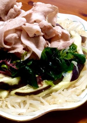 冷しゃぶ♡豚肉♡今日は胡麻味噌ダレが旨い-レシピのメイン写真