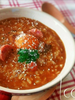 残りご飯&カレーリメイク♪カレーリゾット-レシピのメイン写真