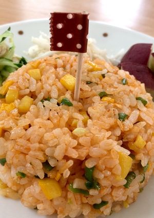 ランチに◎夏野菜でカラフルチキンライス♬-レシピのメイン写真