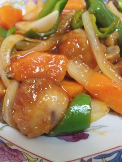 簡単!あまった唐揚げで作る酢鶏-レシピのメイン写真