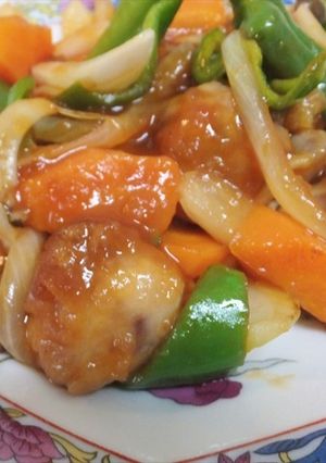 簡単!あまった唐揚げで作る酢鶏-レシピのメイン写真