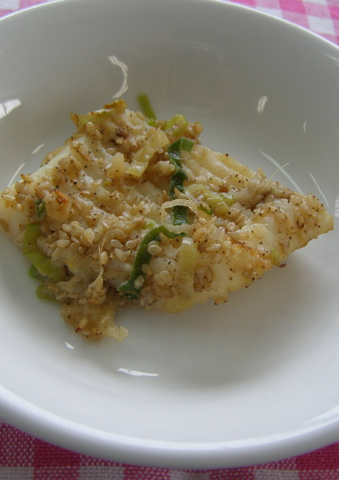 学校給食　いかのねぎ塩焼き-レシピのメイン写真