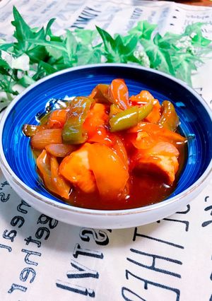 鶏胸肉の酢豚風炒め♡-レシピのメイン写真