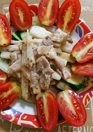 野菜たっぷり♡豚と長芋のサラダ風-レシピのメイン写真