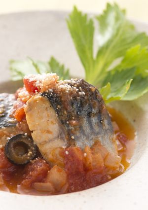 簡単！「塩さば」で作るトマト煮込み-レシピのメイン写真